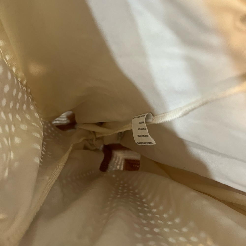 Solitaire Crocket Cream and Brown Wide Leg Elastic Waist Pants - Medium - Picture 8 of 8